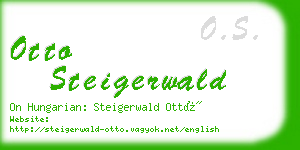 otto steigerwald business card